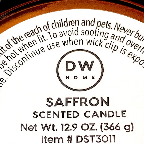 DW HOME CANDLE SAFFRON NO. 24 FIG CRANBERRY 2 WICK RICHLY SCENTED NEW 12.9 oz - Picture 7 of 7
